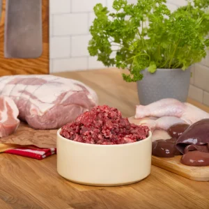 1kgPORKMINCEWITHCHICKEN80-10-10 The Dogs Butcher Pork and Chicken Complete
