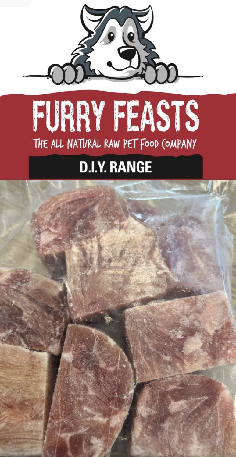 Furry Feasts Free Range Chicken Thigh Meat Chunks 1KG image