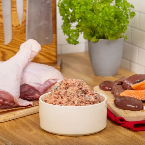 The Dogs Butcher ~ Salmon and Turkey MINCE 80-10-10 1KG THIS NOW CONTAINS ALL BEEF OFF