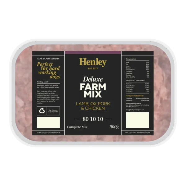 *NEW*  Henleys  Farm Mix 80/10/10  500g