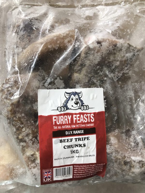 Furry Feasts ~ Beef Tripe Chunks 1kg