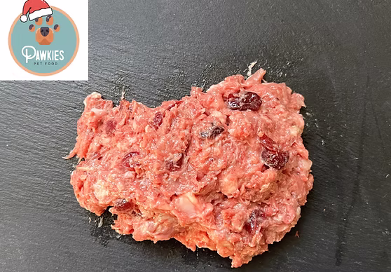 Pawkies ~ Festive Turkey & Cranberry 80/10/10 454g Limited Edition