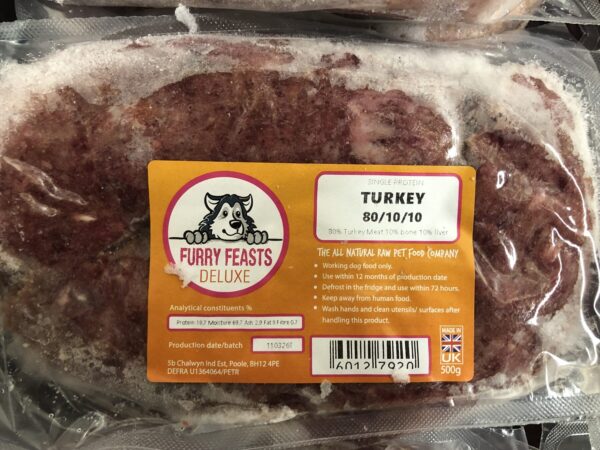 IMG_3714 Furry Feasts ~ Deluxe Turkey 80/10//10 (500g)