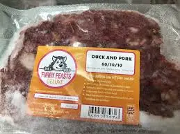 Furry Feasts ~ Deluxe Duck & Pork   80/10/10 (500g)
