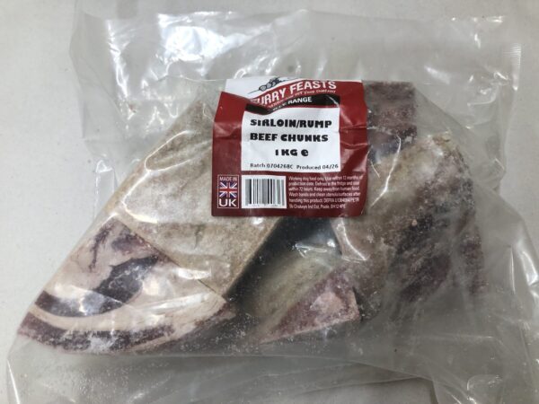 Furry Feasts ~ Beef Sirloin Rump Chunks 1KG