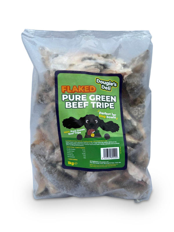 *NEW* Dougies Flaked Pure Green Beef Tripe 1KG