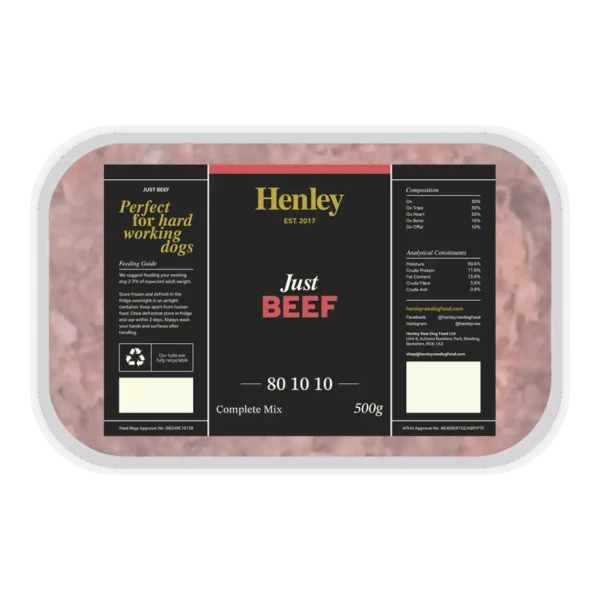 Henley ~ Just Beef  80/10/10 500g