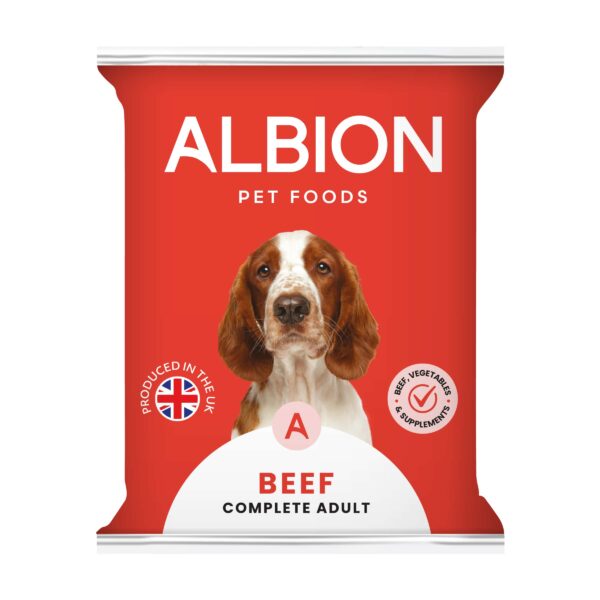 Albion Pet Foods ~ Complete Adult Beef  80/10/10 454g