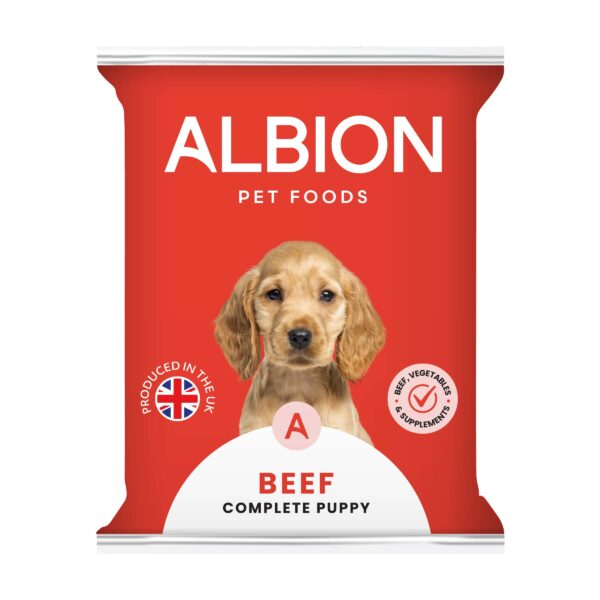 Albion Pet Foods ~ Complete Puppy Beef  80/10/10 454g