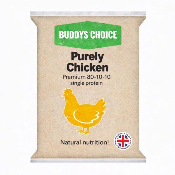 Purely-Chicken2 Albion Pet Foods ~ Buddys Choice Purely Chicken 80/10/10 454g