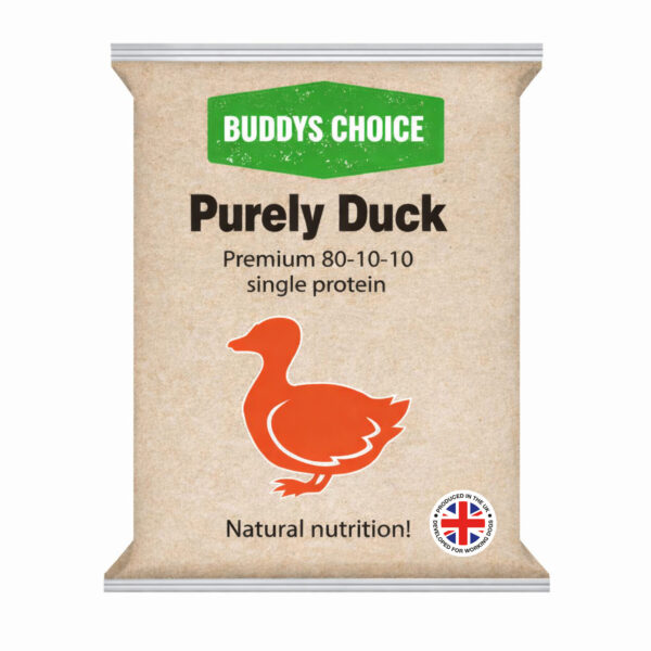Purely-Duck (1) Albion Pet Foods ~ Buddys Choice Purely Duck 80/10/10 454g