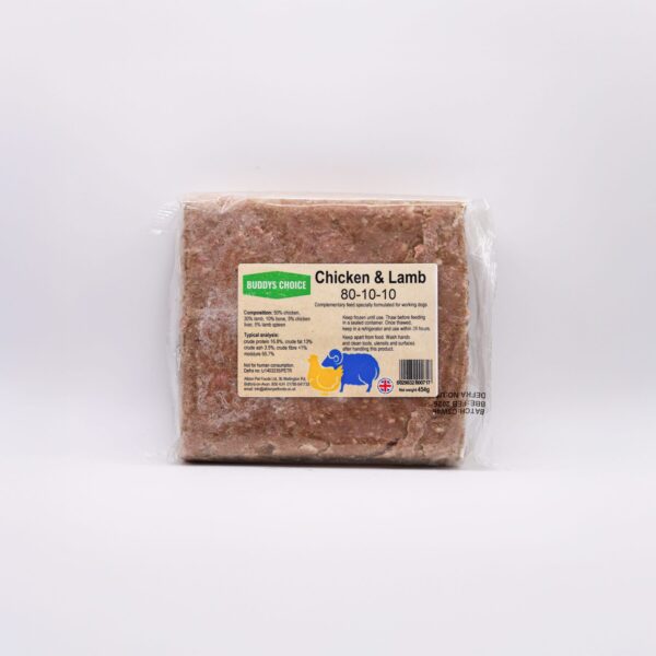 Albion Pet Foods ~ Buddys Choice Chicken & Lamb 80/10/10 454g