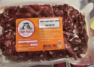 download (2) Furry Feasts ~ Deluxe Beef & Beef Tripe 80/10/10 500g