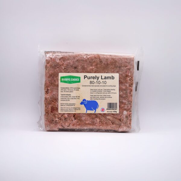 purely-lamb-square Albion Pet Foods ~ Buddys Choice Purely Lamb 80/10/10 454g