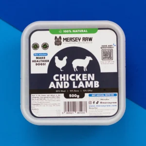 Chicken_Lamb_Raw_Dog_Food_500g_Frozen_Complete_Mince_Meat_80_10_10 Mersey Raw ~ Chicken & Lamb 500g