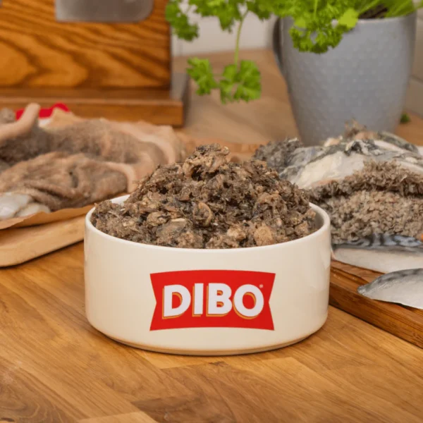 DIBOMeatMixTripe_OilyFish Dibo by Bulmer Petfood ~ Meat Mix Tripe & Oily Fish Chubb 454g