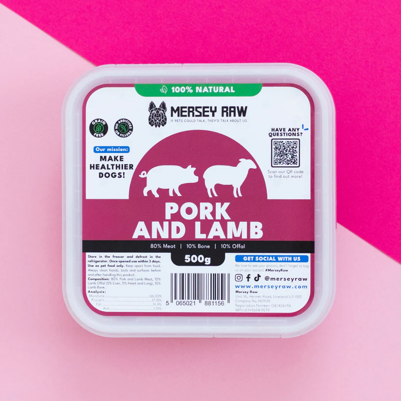 Mersey Raw Pork & Lamb Raw Dog Food