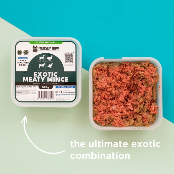 the_ultimate_exotic_combination Mersey Raw ~ Exotic Meaty Mince 500g