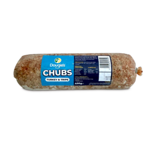 Dougies ~ Turkey & Tripe  Chubb 450g